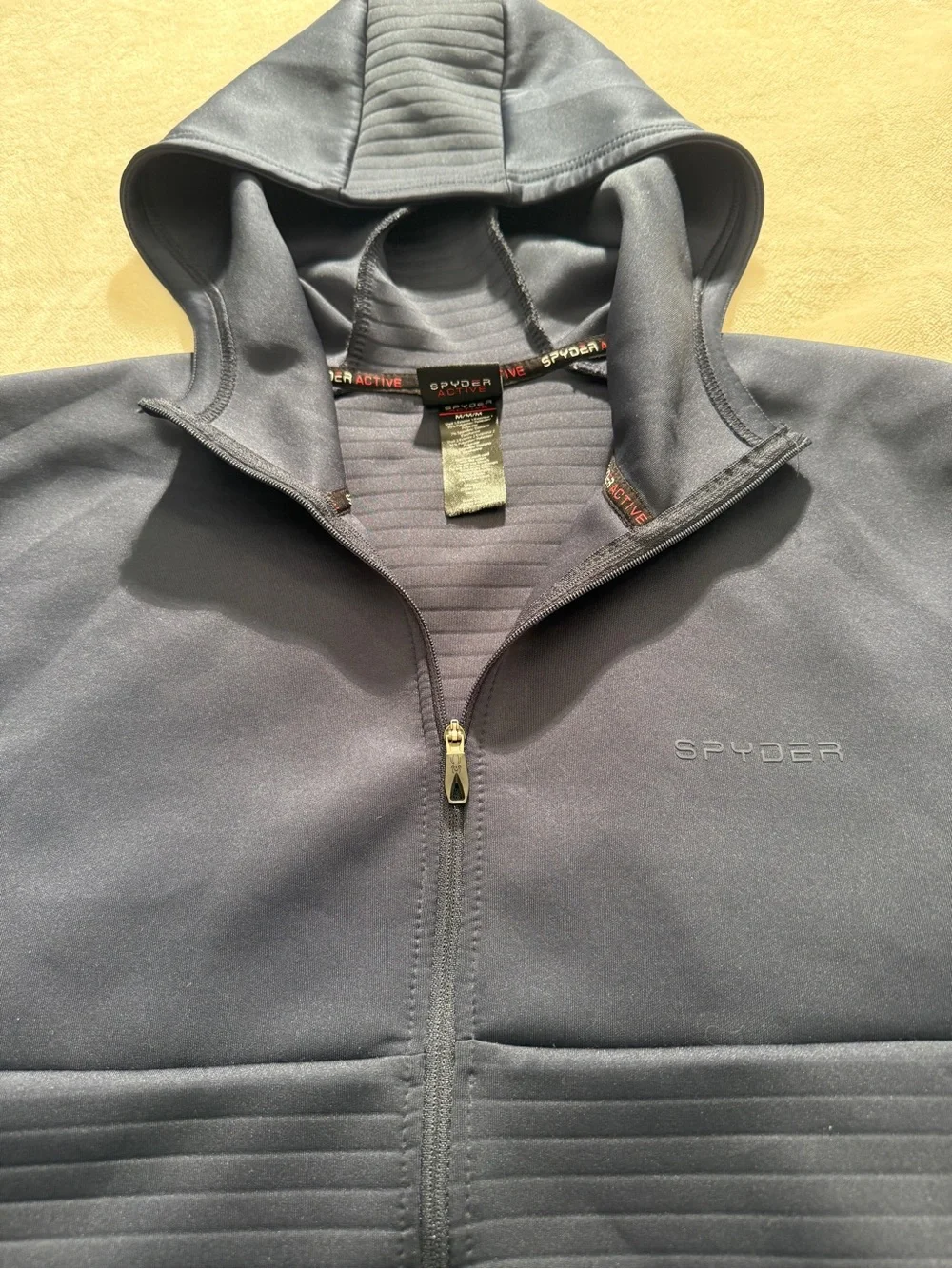 Spyder Active Men's Full Zip Hoodie Jacket Navy Blue Athletic Performance Size M